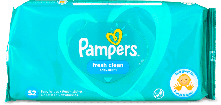 Pampers Fresh Clean Baby 52 Wipes