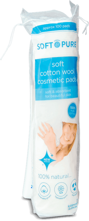 Robinson Soft & Pure Round Cosmetic Pads 100 Pack