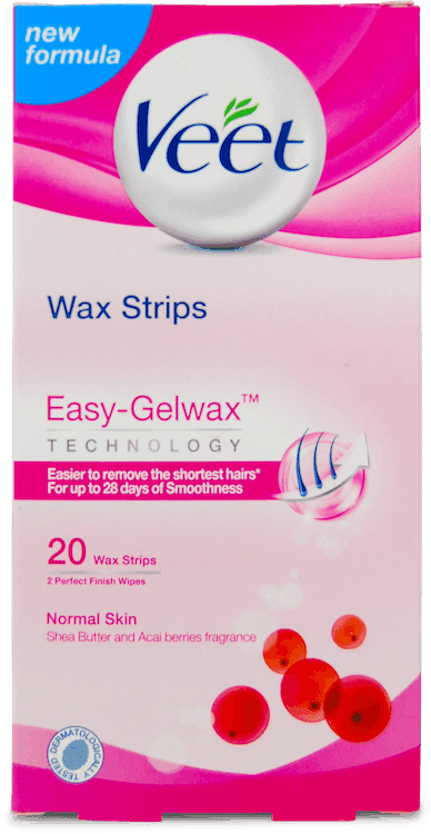Veet Wax Strips Shea Butter and Acai Berries 20 Wax Strips